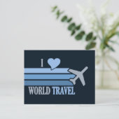 Carte postale World Travel, personnalisable (Debout devant)