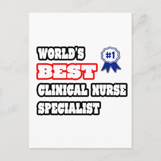 Carte Postale World's Best Clinical Nurse Specialist (Devant)