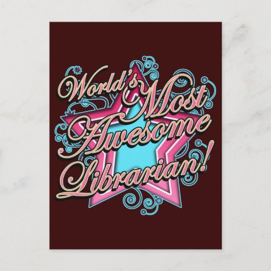 Carte Postale Worlds Best Librarian (Devant)