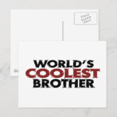 Carte Postale Worlds Coolest Brother (Devant / Derrière)