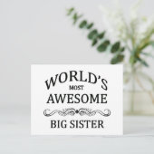 Carte Postale World's Most Awesome Big Sister (Debout devant)
