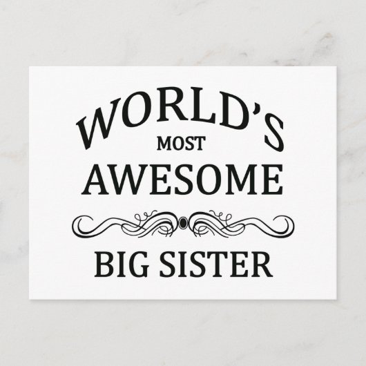 Carte Postale World's Most Awesome Big Sister (Devant)