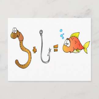 Carte Postale Worm + Hook = Poisson