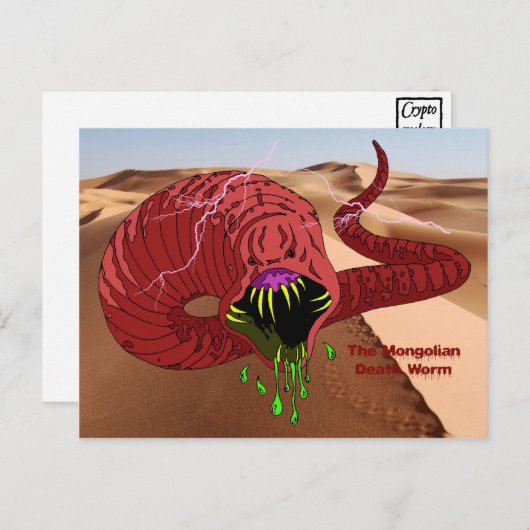 Carte postale Worm Mort de Mongolie (Devant / Derrière)
