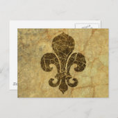 Carte Postale Worn Fleur De Lis (Devant / Derrière)