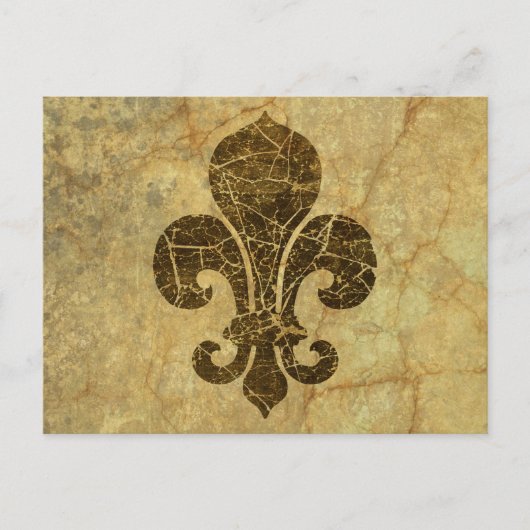 Carte Postale Worn Fleur De Lis (Devant)