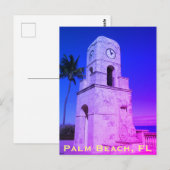 Carte Postale Worth Avenue Horloge Tower - Palm Beach, FL (Devant / Derrière)
