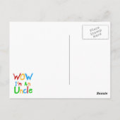 Carte Postale WOW Je suis un T-shirt Oncle et des GIfts (Dos)