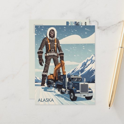Carte Postale WPA Alaska (Devant/Arrière en situation)