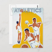 Carte Postale WPA Athletics vintage Baseball (Devant / Derrière)