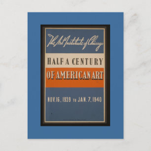 Carte postale WPA Chicago-AIC American Art