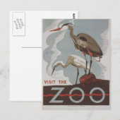 Carte Postale WPA - Le zoo (Devant / Derrière)