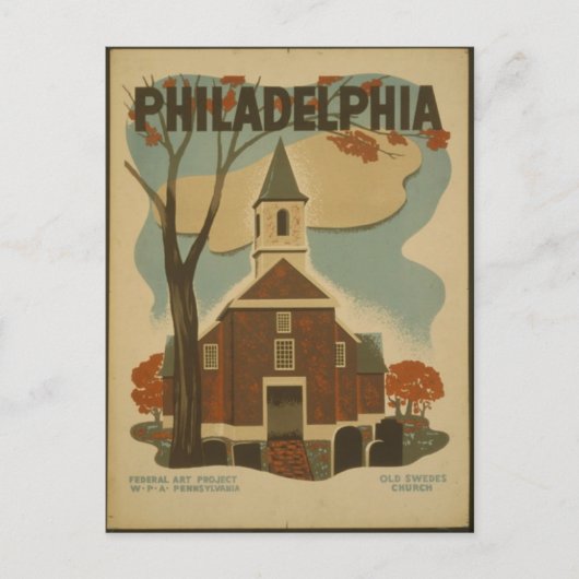 Carte postale WPA-Philadelphie (Devant)