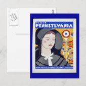Carte postale WPA-Visit Pennsylvanie (Devant / Derrière)