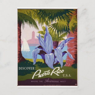 Carte Postale WPA - Visiter Porto Rico