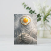 Carte Postale Wrapped in Bubble Surreal Breakfast Fried Egg  (Debout devant)