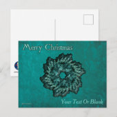 Carte Postale Wreath fractale - Joyeux Noël (Devant / Derrière)