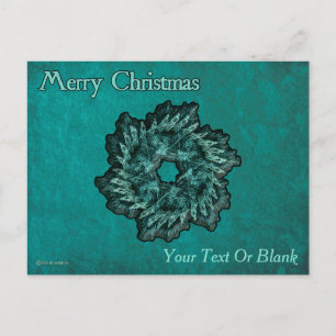 Carte Postale Wreath fractale - Joyeux Noël