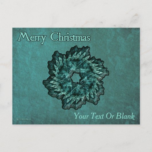 Carte Postale Wreath fractale - Joyeux Noël (Devant)