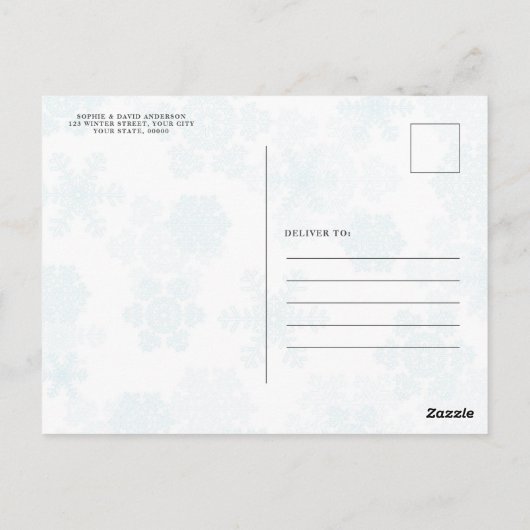 Carte Postale Wreath Script Winter Vous Souhaite Un Joyeux Noël (Dos)