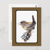 Carte postale Wren en encre (Devant / Derrière)