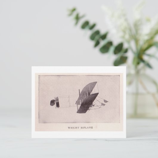 Carte Postale Wright Biplane (Debout devant)