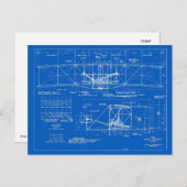 Carte Postale Wright Bros Plan directeur "Circulaire" 1903 (Devant / Derrière)