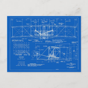 Carte Postale Wright Bros. Plan directeur "Circulaire" 1903