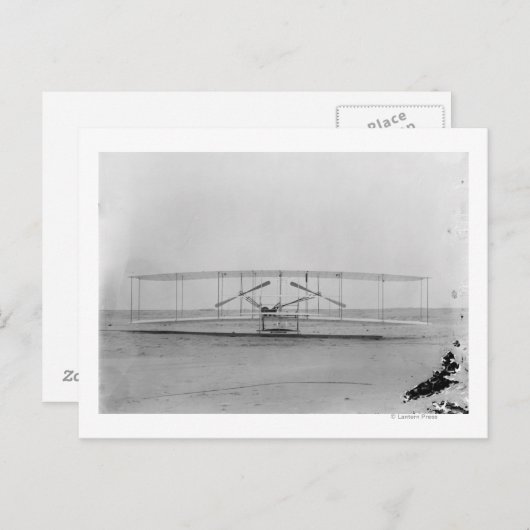Carte Postale Wright Brothers 1903 Machine (vue frontale) (Devant / Derrière)