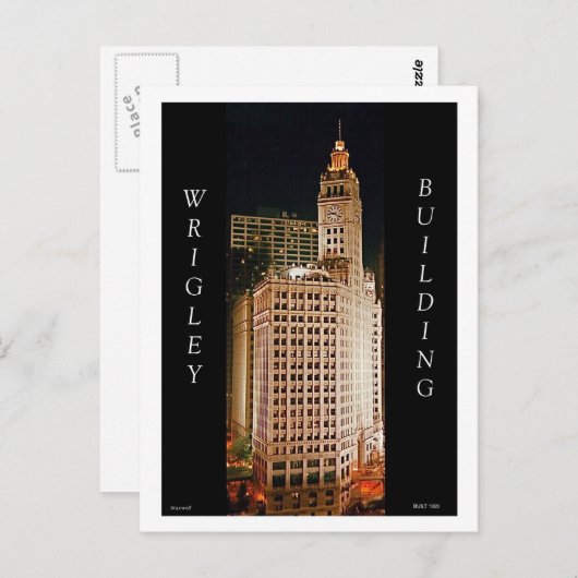 Carte postale Wrigley Building II (Devant / Derrière)