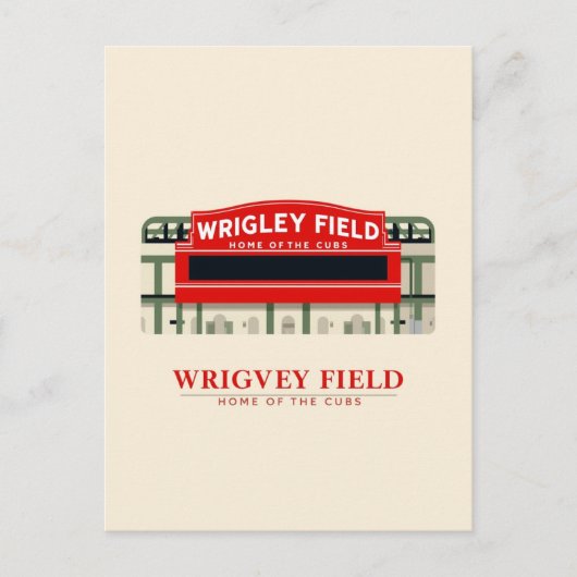 Carte Postale Wrigley Field: Home of the Cubs (Devant)