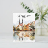 Carte Postale Wroclaw Pologne Aquarelle Peinture Voyage (Debout devant)