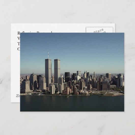 Carte postale WTC Twin Towers Clear Day NYC (Devant / Derrière)