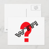 Carte Postale WTF avec point d'interrogation (Devant / Derrière)