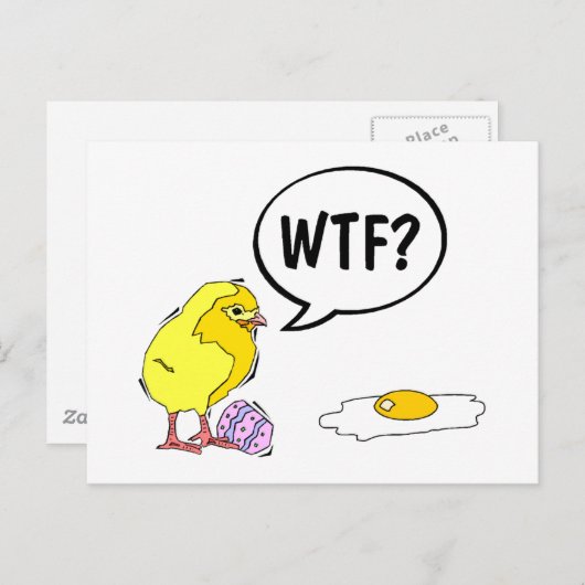 Carte Postale WTF Chick (Devant / Derrière)