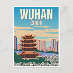Carte Postale Wuhan china Vintage voyage tourisme rétro