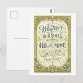 Carte Postale Wuthering Heights Bronte Quote (Devant / Derrière)