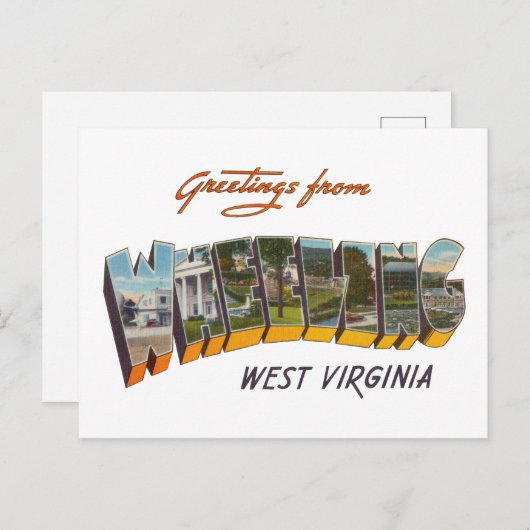 Carte Postale WV à roues (Devant / Derrière)