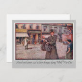 Carte Postale "WW1 Female Mail Carrier" (Devant / Derrière)