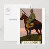 Carte Postale WWI allemand Uhlan (Devant / Derrière)