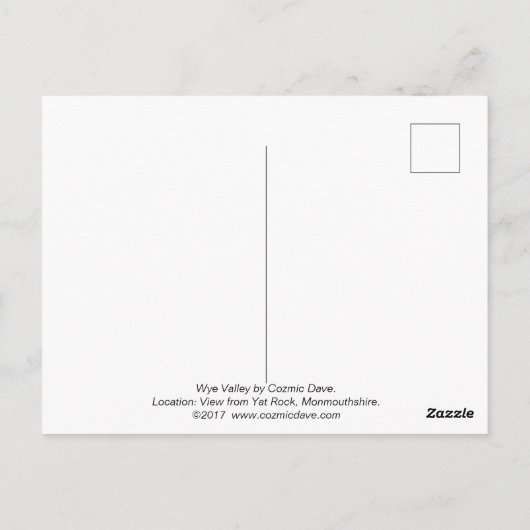 Carte postale Wye Valley (Dos)