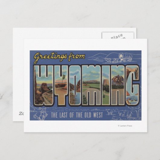 Carte Postale Wyoming (dernier de l'Ouest ancien) (Devant / Derrière)