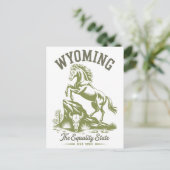 Carte Postale Wyoming Equality State Cheval de Bronco (Debout devant)