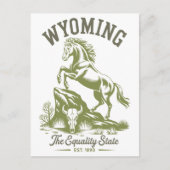 Carte Postale Wyoming Equality State Cheval de Bronco (Devant)
