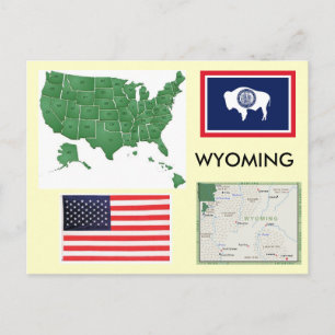 Carte Postale Wyoming, États-Unis