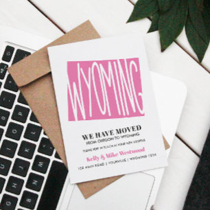 Carte Postale Wyoming Nous avons déménagé Nouvelle adresse Nouve