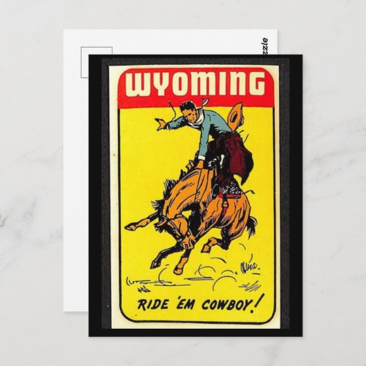 Carte Postale Wyoming Vintage (Devant / Derrière)