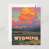 Carte Postale Wyoming vintage (Devant / Derrière)