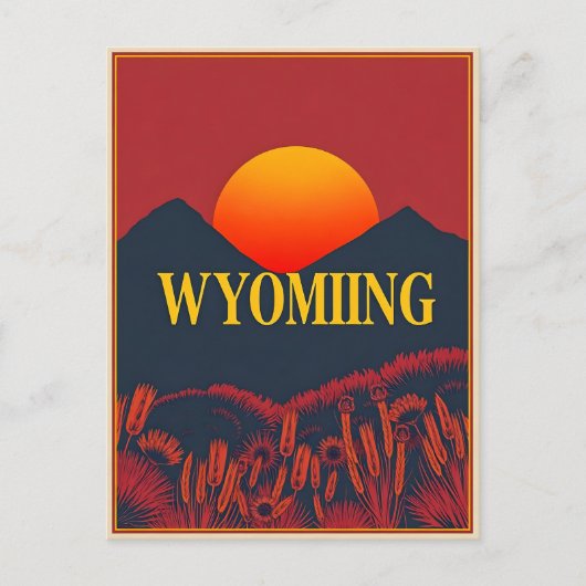 Carte postale Wyoming vintage (Devant)