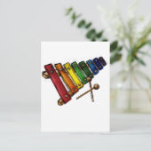 Carte Postale X est pour Xylophone (Debout devant)
